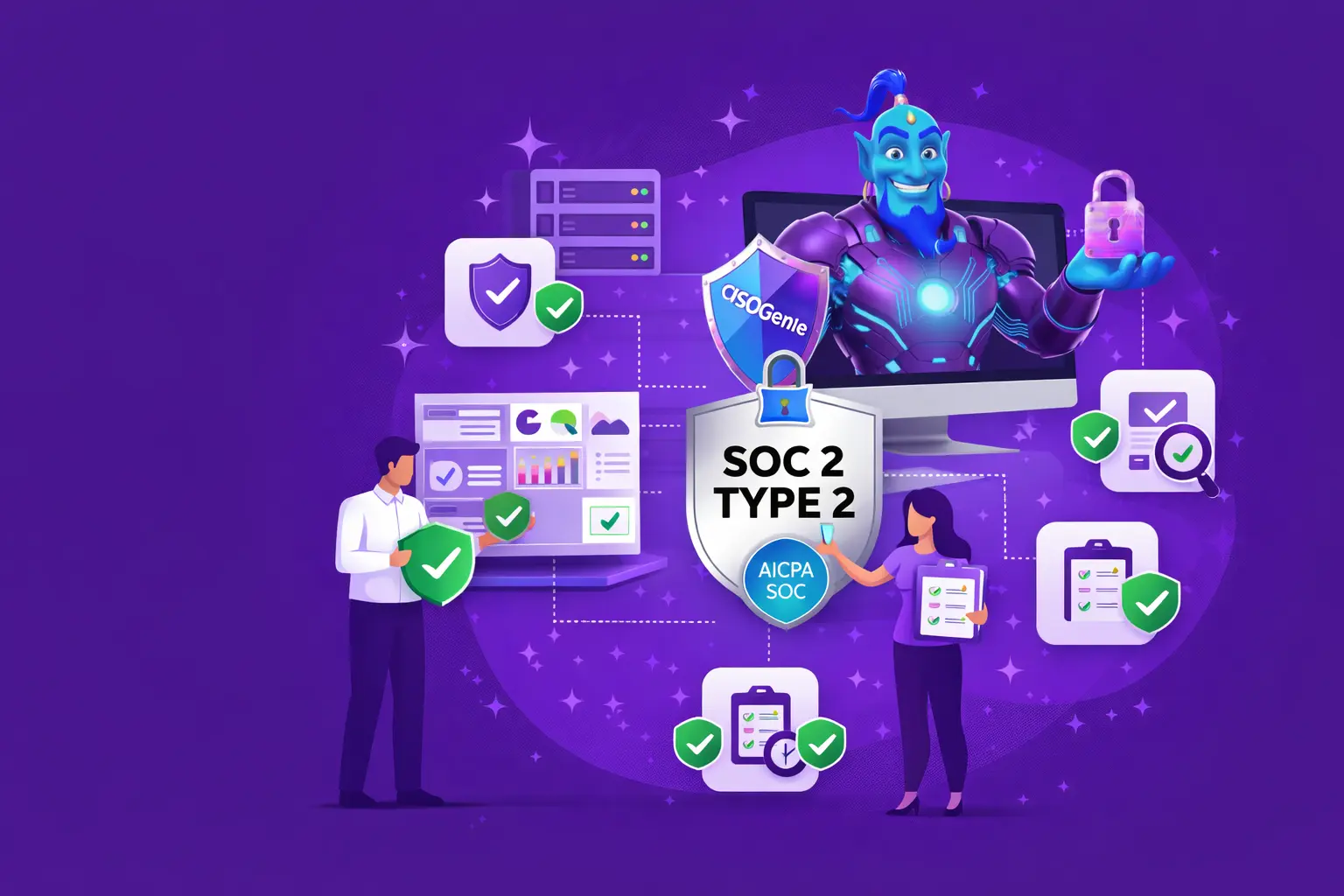 SOC 2 compliance automation illustration